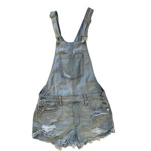 American Eagle AE Denim Shortalls Overalls, Sz XS